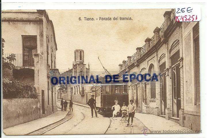 Postcards: (PS-45251)POSTAL DE TIANA-PARADA DEL TRANVIA