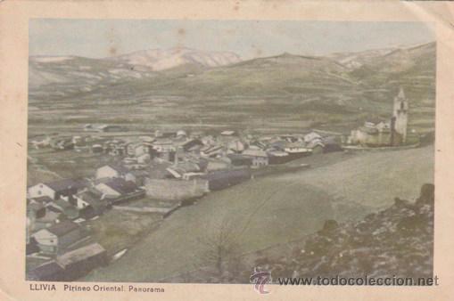 Postcards: LLIVIA - PIRINEO ORIENTAL  - PANORAMA  - ANTIGUA POSTAL-SOBRE  -   A&Ntilde;OS 40  - NO ESCRITA