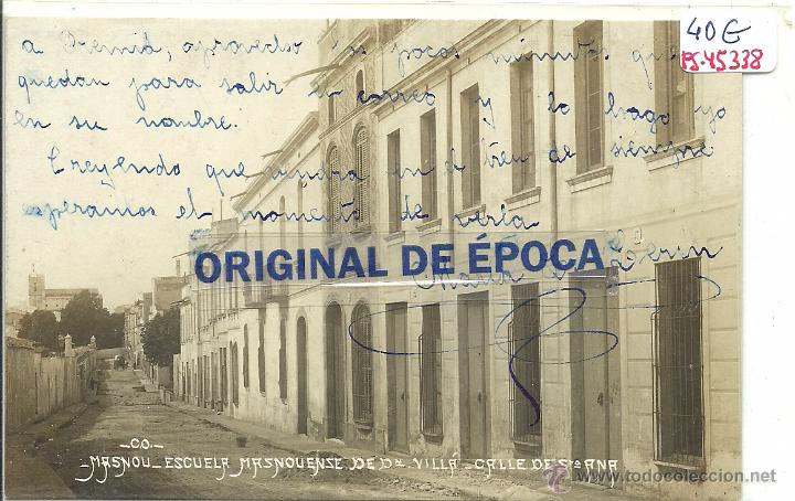 Postcards: (PS-45338)POSTAL FOTOGRAFICA DE MASNOU-ESCUELA MASNOUENSE DE DON VILLA.CALLE SANTA ANA