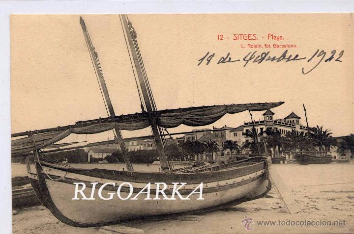 Postales: SITGES (BARCELONA).- PLAYA - Foto 1
