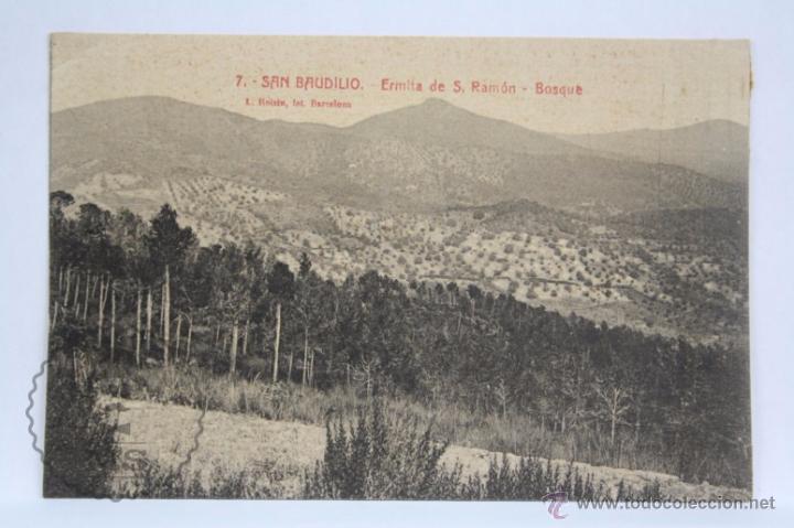 Cartes Postales: Antigua Postal - 7. San Baudilio / Boi. Ermita de San Ram&oacute;n. Bosque - Llobregat - Sin Circular