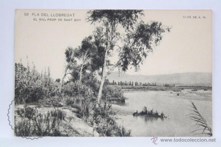 Postkarten: Antigua Postal - San Baudilio / Boi / Boy de Llobregat. 59. Pla Llobregat. El Riu Prop de Sant Boy