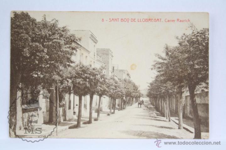 Postkarten: Antigua Postal - 8. San Boy / Sant Boi de Llobregat. Carrer Raurich - Sin Circular