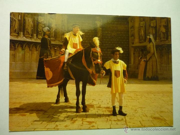 Postales: POSTAL TARRAGONA.-fiestas MAGI DE LES TIMBALAS.-fondo gigantes ESCRITA