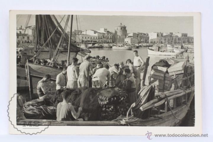 Postkarten: Antigua Postal Fotogr&aacute;fica Animada - Puerto de Cambrils - Circulada, A&ntilde;o 1953