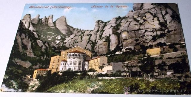 Postcards: POSTAL ANTIGUA DE MONTSERRAT - ABSIDE DE LA IGLESIA - PURGER & CO. MUNCHEN N&ordm; 3079 -NO CIRCULADA