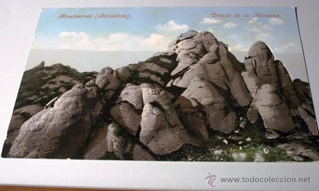 Postcards: POSTAL ANTIGUA DE MONTSERRAT - DETALLE DE LA MONTA&Ntilde;A - PURGER & CO. MUNCHEN N&ordm; 3100 -NO CIRCULADA