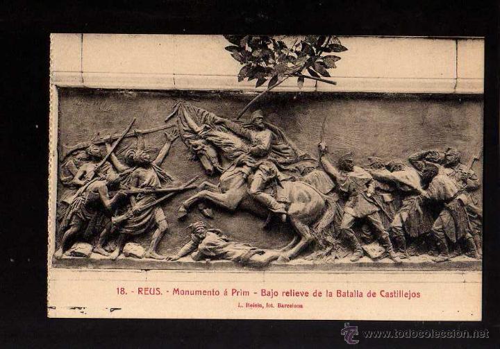 Postales: Reus. Monuemento a Prim. . No circulada. - Foto 1