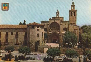Postales: SAN CUGAT DEL VALLES - PLZ OCTAVIANO - REAL MONASTERIO - N&ordm; 8 - ED. ESCUDO  ORO - A&Ntilde;O 1968 - ESCRITA
