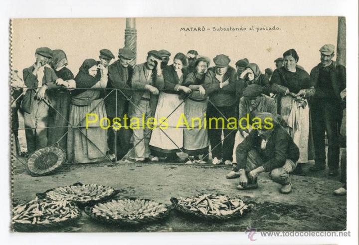 Cartoline: a01687 Mataro - Subastando El Pescado - ed abadal