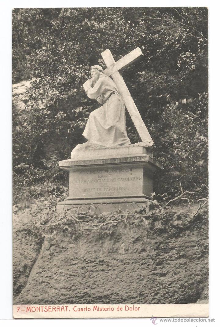 Postcards: MONTSERRAT N&ordm; 7 .- CUARTO MISTERIO DE DOLOR .- FOTOTIPIA THOMAS .- CIRCULADA 1915