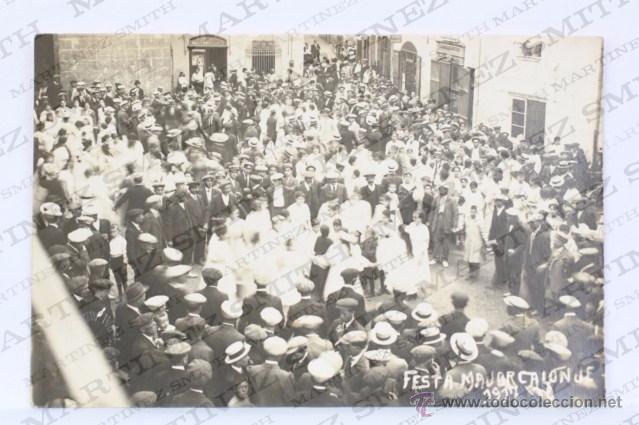Postcards: Antigua Postal Fotogr&aacute;fica Animada - Calonge. Festa Major / Fiesta Major 1917 - Baile - Sin Circular