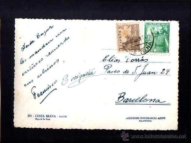 Postales: Postal de Bagur. Girona. Costa Brava. - Foto 2