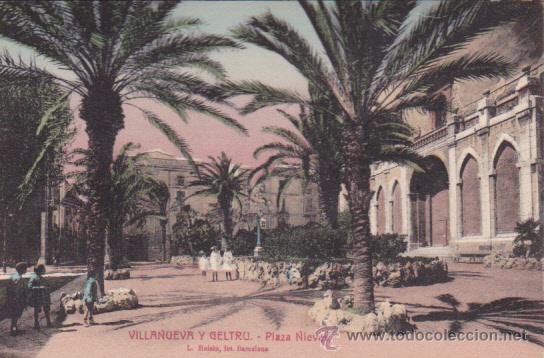 Cartoline: POSTAL VILANOVA I LA GELTRU PLAZA NIEVES
