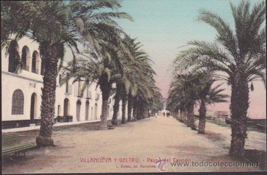 Cartoline: POSTAL VILANOVA I LA GELTRU PASEO DEL CARMEN