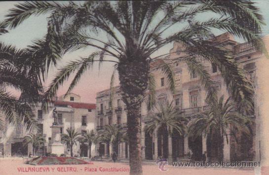 Cartoline: POSTAL VILANOVA I LA GELTRU PLAZA CONSTITUCION