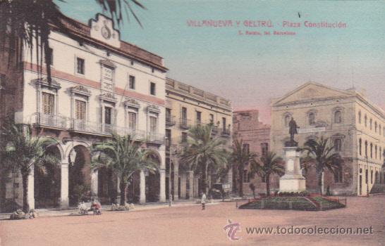 Cartoline: POSTAL VILANOVA I LA GELTRU PLAZA CONSTITUCION