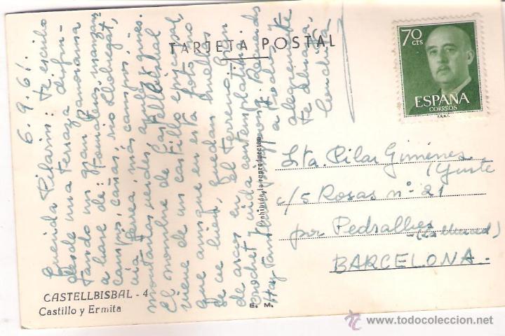 Postales: POSTAL CASTELLBISBAL,CASTILLO Y ERMITA - Foto 2