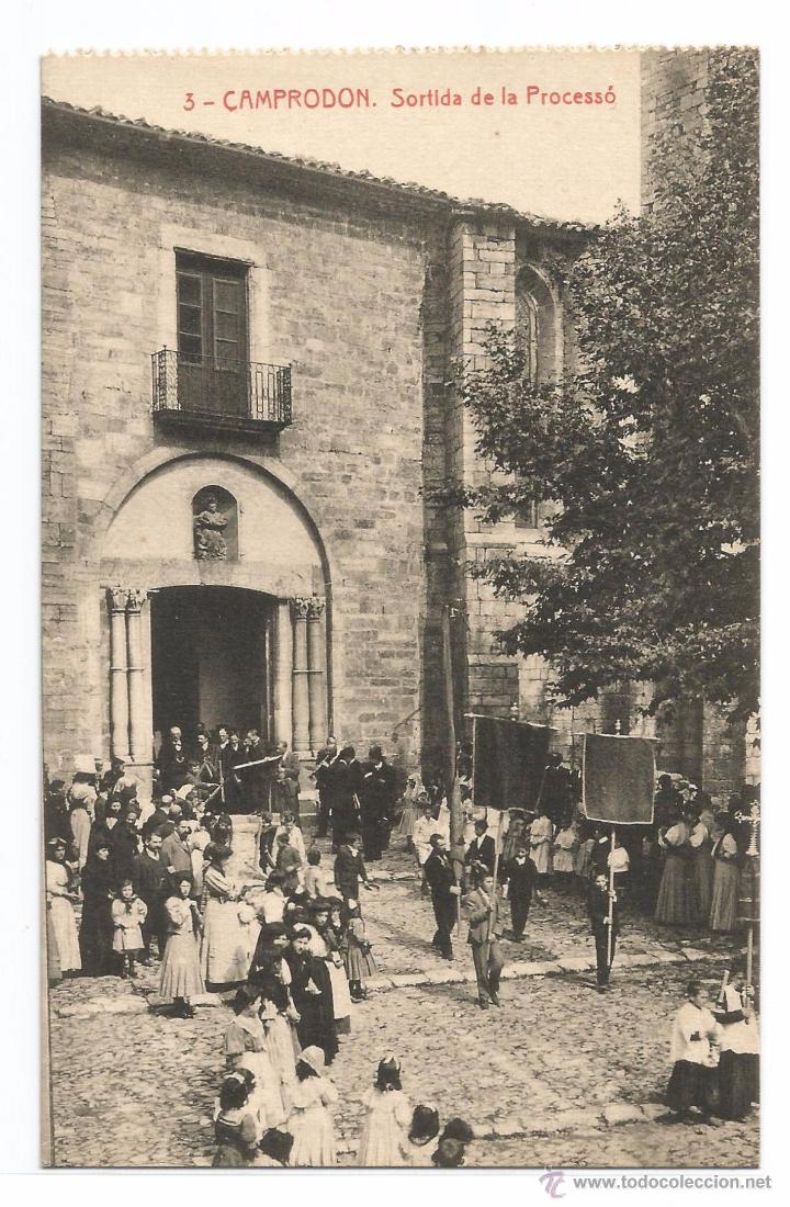 Postales: CAMPRODON N&ordm; 3 .- SORTIDA DE PROCESS&Oacute; .- FOTOTIPIA THOMAS - Foto 1
