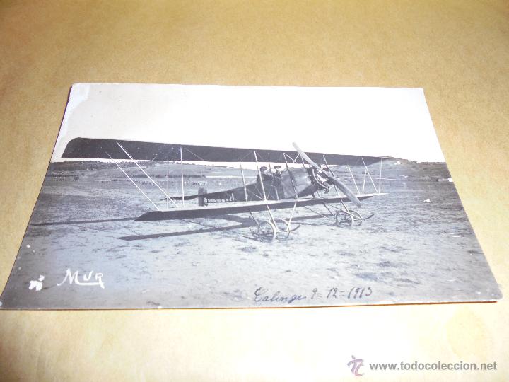 Postkarten: AVIACION - CALONGE - 1913 MUR FOTGR. POSTAL FOTOGRAFICA , CIRCULADA 1913 - 14X9 CM.