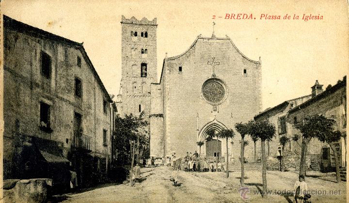 Postales: POSTAL BREDA. PLASSA DE LA IGLESIA. N&ordm; 2 - Foto 1