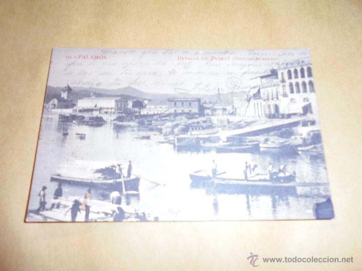 Postkarten: 10 PALAMOS - DETALLE DEL PUERTO ( DESEMBARCADERO ) POSTAL CIRCULADA 1909 FOTOTIP. MADRIGUERA BARCELO