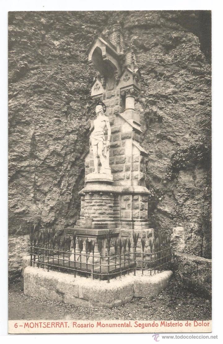 Postcards: MONTSERRAT N&ordm; 6 .- ROSARIO MONUMENTAL .- SEGUNDO MISTERIO DE DOLOR .- FOTOTIPIA THOMAS
