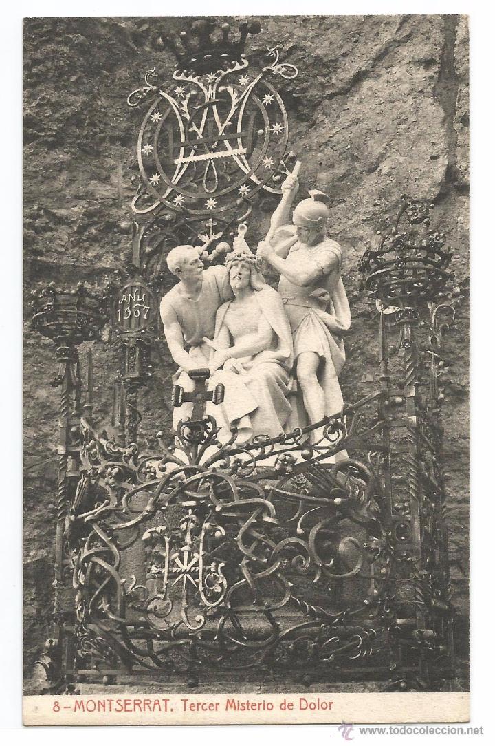 Postcards: MONTSERRAT N&ordm; 8 .- TERCER MISTERIO DE DOLOR .- FOTOTIPIA THOMAS
