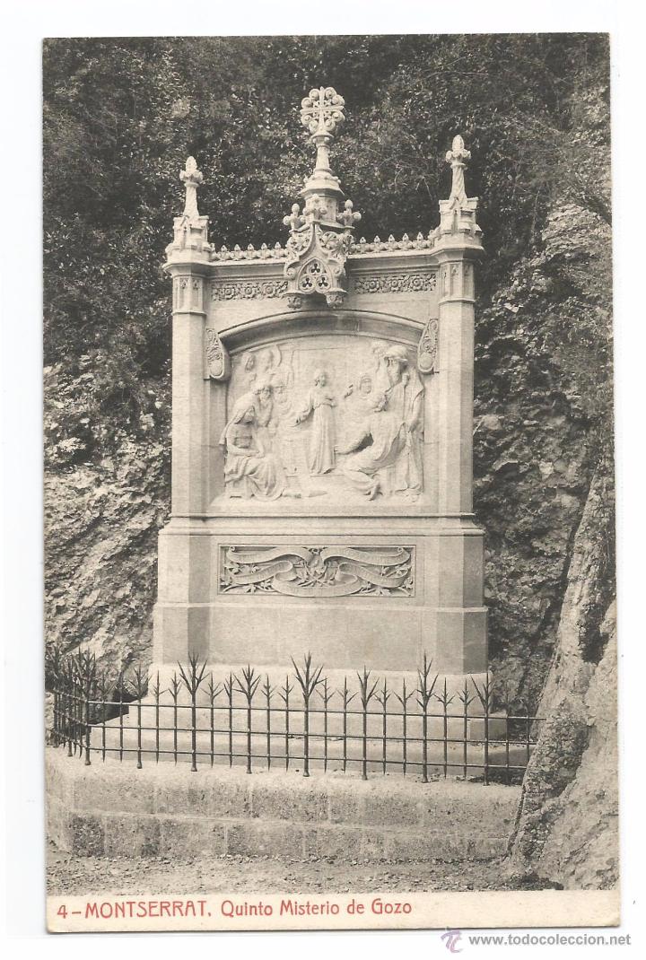 Postales: MONTSERRAT N&ordm; 4 .- QUINTO MISTERIO DE GOZO .- FOTOTIPIA THOMAS