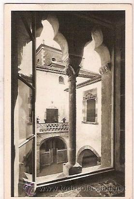 Postais: ANTIGUA POSTAL VILANOVA I GELTRU CASTELL DE LA GELTRU PATI VIST PER UNA DE LES FINESTRES