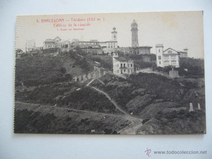 Postales: Postal Barcelona.Tibidabo.L.Roisin.Sin circular.n&ordm; 8. Edificio de la c&uacute;spide.(alt.532m) - Foto 1