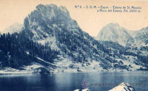 Postales: ESPOT ESTANY DE ST. MAURICI Y ROCA DEL ESTANY N&ordm; 9  ODROG SIN CIRCULAR FOTOTIPIA THOMAS