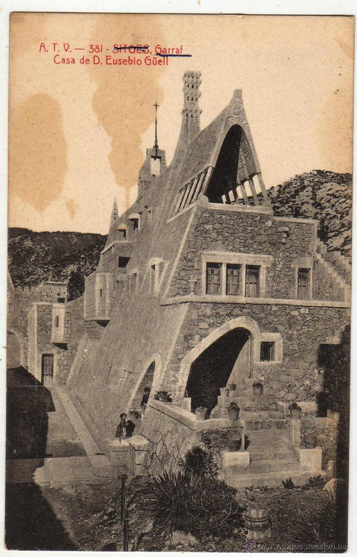 Postales: GARRAF CASA DE EUSEBIO G&Uuml;ELL 1910 A.T.V. - Foto 1