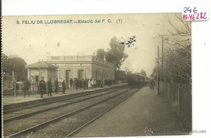 Postcards: (PS-46282)POSTAL FOTOGRAFICA DE S.FELIU DE LLOBREGAT-ESTACIO F.C.
