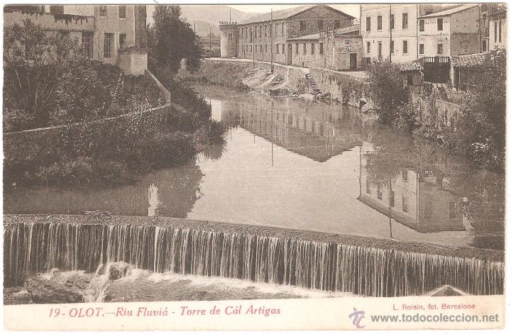Postales: GIRONA OLOT RIU FLUVI&Aacute; TORRE DE CAL ARTIGAS