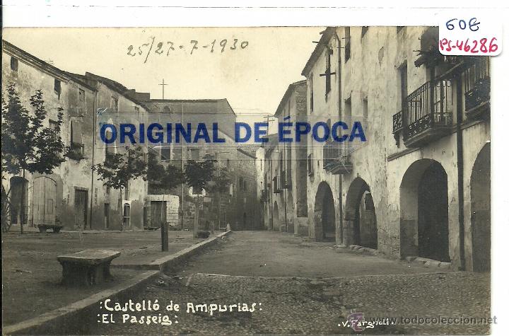 Postcards: (PS-46286)POSTAL FOTOGRAFICA DE CASTELLO DE AMPURIAS-EL PASSEIG.V.FARGNOLI