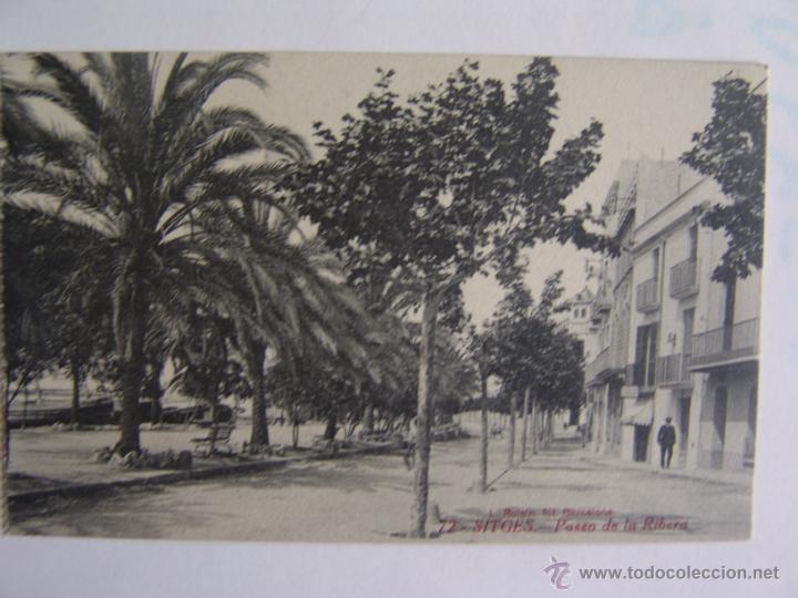 Postales: POSTAL DE SITGES PASEO DE LA RIBERA - Foto 1