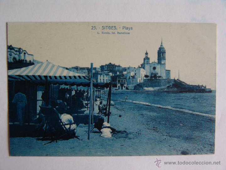 Postales: POSTAL DE SITGES PLAYA - Foto 1