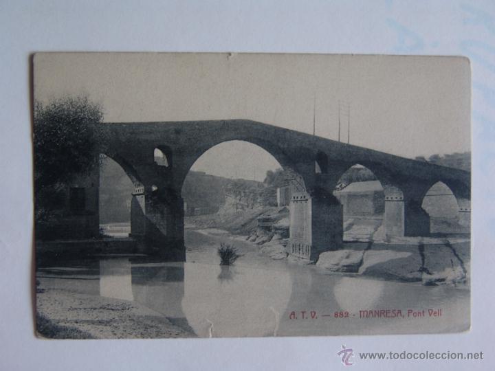 Postales: POSTAL DE MANRESA PONT VELL - Foto 1