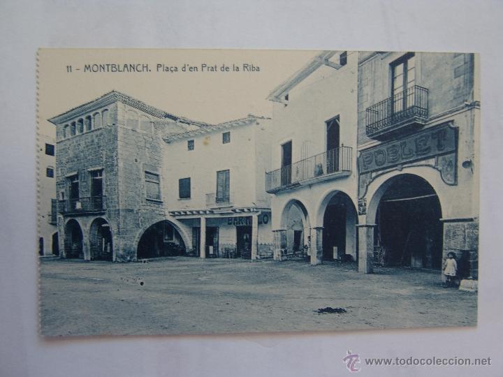 Postales: POSTAL DE MONTBLANCH PLA&Ccedil;A DEN PRAT DE LA RIBA - Foto 1