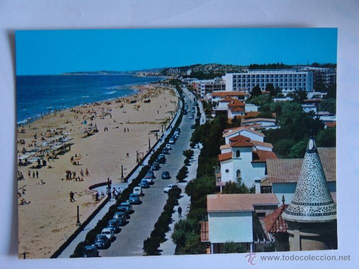 Postales: POSTAL DE COMARRUGA VENDRELL PASEO Y PLAYA - Foto 1