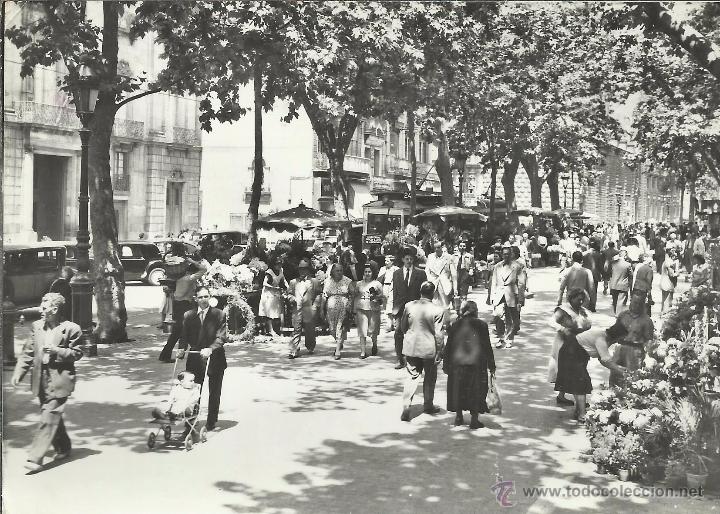 Postales: BARCELONA RAMBLA DE LAS FLORES ESCRITA - Foto 1