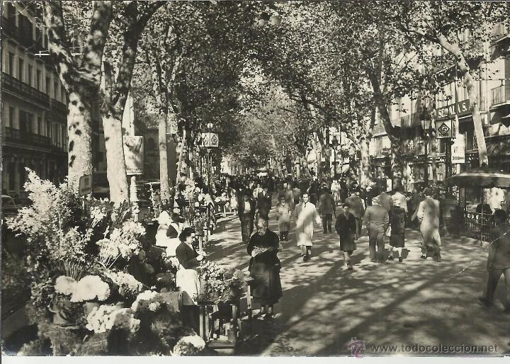 Postales: BARCELONA RAMBLA DE LAS FLORES ESCRITA - Foto 1
