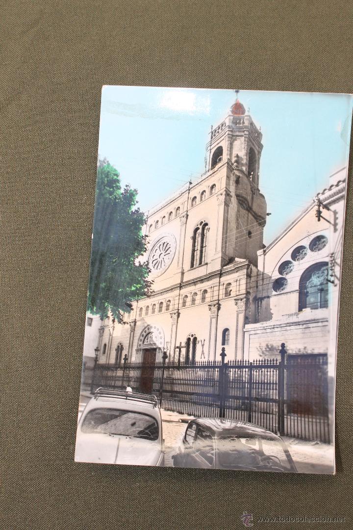 Postales: POSTAL DE MATARO IGLESIA DE SANTA MARIA COLOREADA A&Ntilde;OS 60