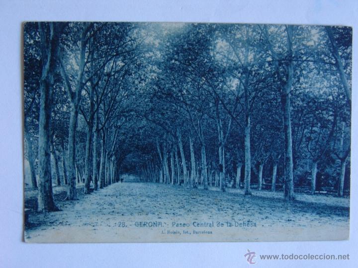 Postales: POSTAL DE GERONA PASEO CENTRAL DE LA DEHESA - Foto 1