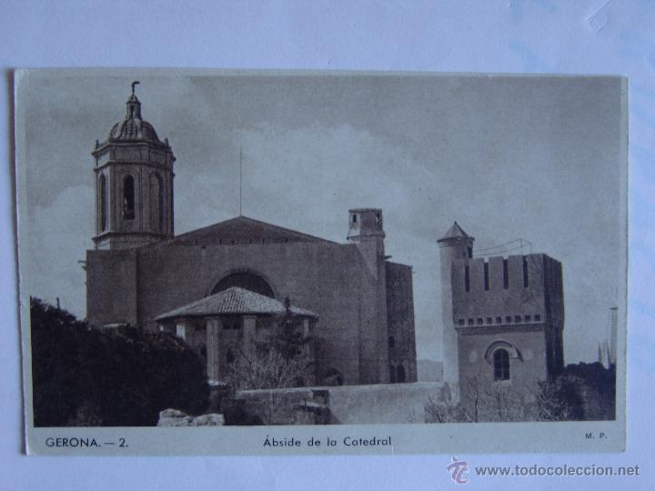 Postales: POSTAL DE GERONA ABSIDE DE LA CATEDRAL - Foto 1