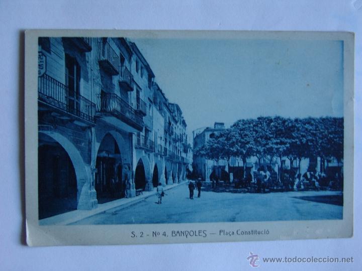 Postales: POSTAL DE BANYOLES PLA&Ccedil;A CONSTITUCIO - Foto 1