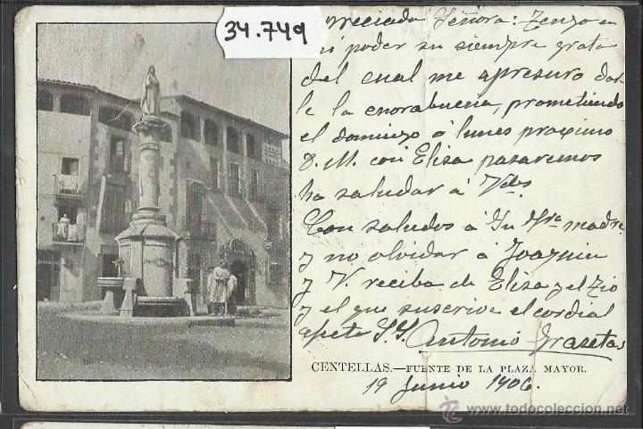 Postales: CENTELLES - FONT DE LA PLA&Ccedil;A MAJOR  - (34749) - Foto 1