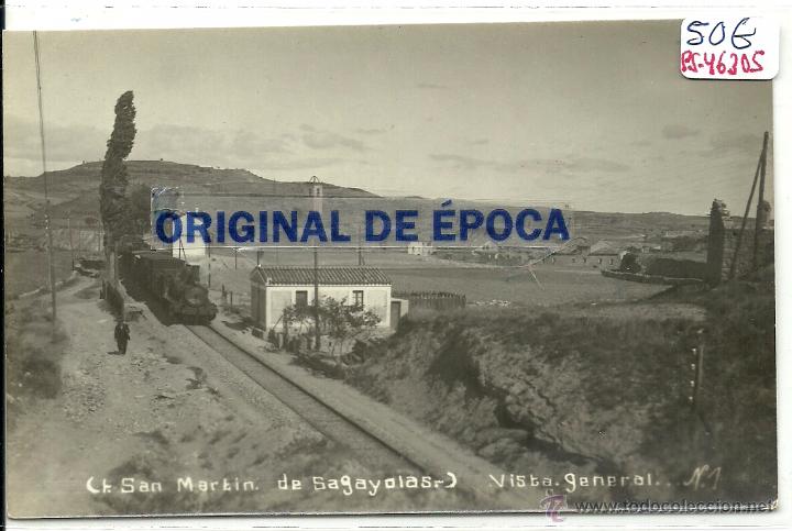 Postcards: (PS-46305)POSTAL FOTOGRAFICA DE SAN MARTIN DE SAGAYOLAS-VISTA GENERAL.FERROCARRIL