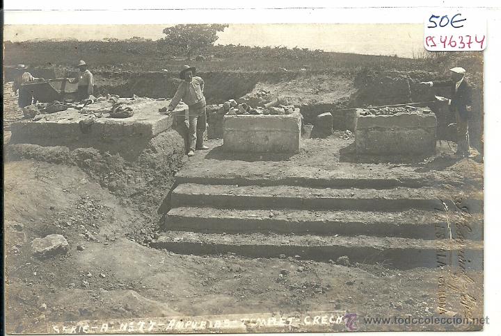 Postkarten: (PS-46374)POSTAL FOTOGRAFICA DE AMPURIA-TEMPLET.FOTO J.ESQUIROL